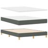 vidaXL Boxspringbett mit Matratze Dunkelgrau 140 x 190 cm Stoff