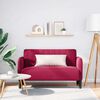 vidaXL Zweisitzer-Sofa Weinrot 109 cm Samt