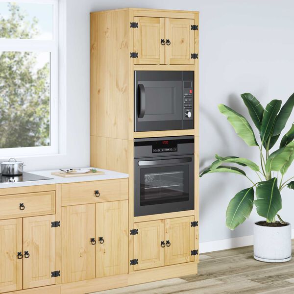 vidaXL Schrank SKI Honigbraun 66 x 58 x 207 cm Massives Kiefernholz