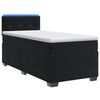 vidaXL Boxspringbett mit Matratze und LED Schwarz 100 x 200 cm Samt