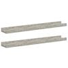 vidaXL Wandregale 2 Stk. Betongrau 60x9x3 cm