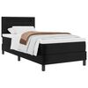 vidaXL Boxspringbett mit Matratze Schwarz 90 x 200 cm Kunstleder