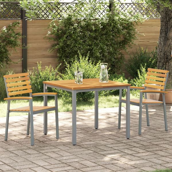 vidaXL Gartenstuhl 2 pcs Braun 56 x 57 x 87 cm Massivholz Akazie