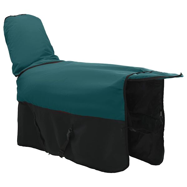 vidaXL Pferdedecke Dunkelgr&uuml;n und Schwarz 95 cm Polyester