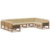 vidaXL Outdoor-Sofagarnitur 9 stk. Natur und Beige