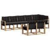 vidaXL Outdoor-Sofagarnitur mit Kissen 8 pcs Wei&szlig; und Schwarz