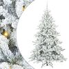 vidaXL K&uuml;nstlicher klappbarer Weihnachtsbaum Wei&szlig; 180 cm PVC und Stahl