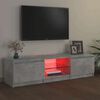 vidaXL TV-Schrank mit LED-Leuchten Betongrau 140x40x36 cm