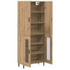 vidaXL Highboard 2 pcs Altholz Engineered Wood und Glas