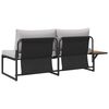 vidaXL Garten-Sofa mit Kissen Hellgrau 200,5 x 70 x 85,5 cm Stahl