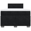 vidaXL Boxspringbett mit Matratze Schwarz 120x190 cm Samt