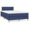 vidaXL Boxspringbett mit Matratze Blau 120x190 cm Stoff