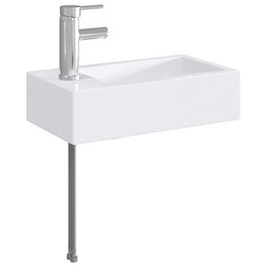 vidaXL Waschbecken f&uuml;rs Badezimmer Chrom 45,5 x 25,5 x 13 cm Metall