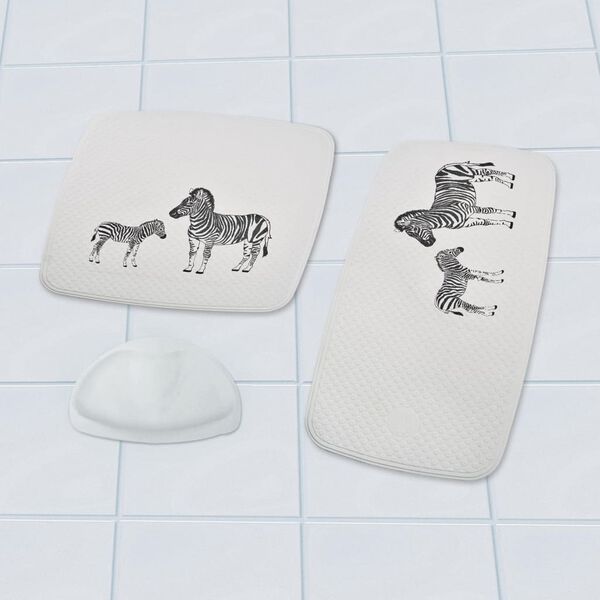 RIDDER Duscheinlage Zebra 54x54 cm Wei&szlig; und Schwarz