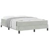 vidaXL Boxspringbett mit Matratze Hellgrau 140 x 190 cm Stoff