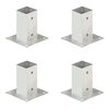 vidaXL Pfostenanker 4 Stk. Verzinktes Metall 71 mm