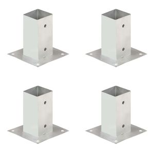 vidaXL Pfostenanker 4 Stk. Verzinktes Metall 71 mm