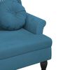 vidaXL Sitzbank mit Kissen Blau 120,5x65x75 cm Samt