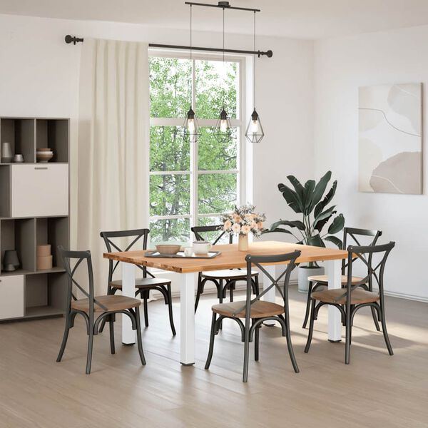 vidaXL Esstisch Hellbraun 180x120x74 cm Massivholz Eiche Rechteckig