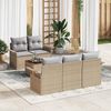 vidaXL Gartensofa-set mit Kissen 6 pcs Beige Poly-Rattan