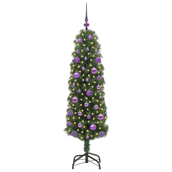 vidaXL Künstlicher Weihnachtsbaum mit 150 LEDs mit Ständer Grün 150 cm