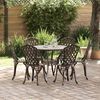 vidaXL Garten Essgruppe 7 pcs Bronze Aluminium