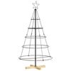 vidaXL Weihnachtsdeko mit St&auml;nder Schwarz 126 cm Stahl
