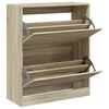 vidaXL Schuhschrank Sonoma-Eiche 80x34x96,5 cm Holzwerkstoff