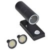 vidaXL LED-Wandleuchte Edelstahl Zylinderform Schwarz mit Sensor