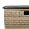 vidaXL 8-tlg. Garten-Sofagarnitur mit Kissen Beige Poly Rattan