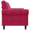 vidaXL 2-Sitzer-Sofa Weinrot 140 cm Samt