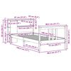 vidaXL Bücherregalbett ohne Matratze 75x190 cm Massivholz Kiefer
