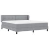 vidaXL Boxspringbett mit Matratze Hellgrau 180 x 200 cm Stoff