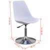 vidaXL Esszimmerst&uuml;hle 2 Stk. Drehbar Wei&szlig; Kunstleder