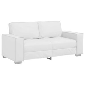 vidaXL Zweisitzer-Sofa Wei&szlig; 180 cm Kunstleder