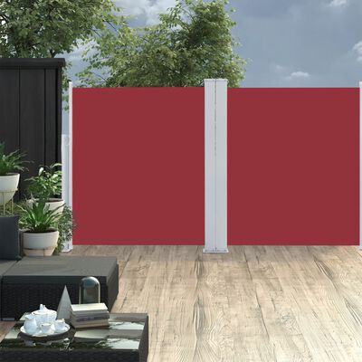 vidaXL Seitenmarkise Ausziehbar Rot 160x600 cm