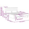 vidaXL Bettrahmen mit Kopfteil Beton Grau 160 x 200 cm Holzwerkstoff