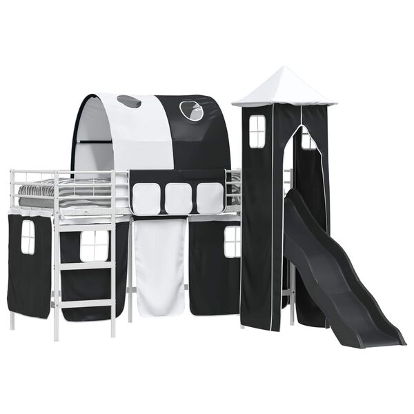 vidaXL Wei&szlig; und Schwarz 74,5 x 190 cm