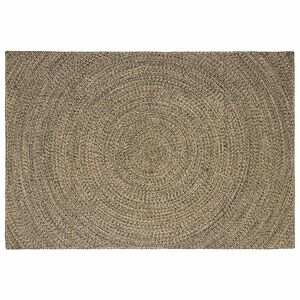 vidaXL Bereichsteppiche Nat&uuml;rlich und Schwarz 160 x 230 cm Jute