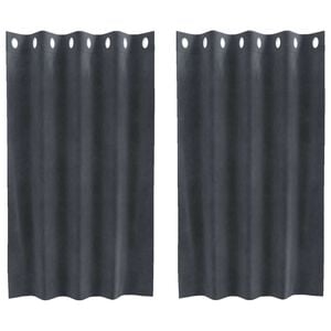 vidaXL Vorh&auml;nge 2 stk. Hellgrau 140 x 140 cm Samt