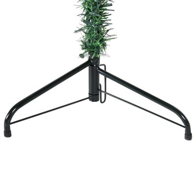 vidaXL Künstlicher Halb-Weihnachtsbaum mit Ständer Schlank Grün 210 cm