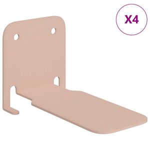 vidaXL Unsichtbares Schwimmendes Regal 4 stk. Rosa 6 x 11 x 6,5 cm