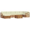 vidaXL Sofagarnituren 8 pcs Natur und Creme Massivholz Akazie