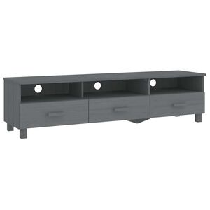 vidaXL TV-Schrank HAMAR Dunkelgrau 158x40x40 cm Massivholz Kiefer