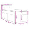 vidaXL Boxspringbett mit Matratze Creme 90x190 cm Stoff