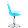 vidaXL Drehbare Esszimmerst&uuml;hle 2 Stk. Blau Kunstleder