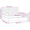 vidaXL Boxspringbett mit Matratze Hellgrau 200x200 cm Stoff