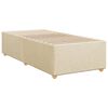 vidaXL Boxspringbett mit Matratze Creme 80x200 cm Stoff