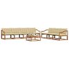 vidaXL Outdoor-Sofagarnitur mit Kissen 8 pcs Natur und Beige