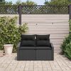 vidaXL Garten-Sofa mit Kissen 123 x 62 x 69 cm Poly-Rattan